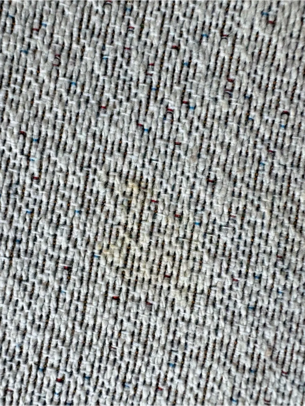 Set of Neutral Linen-Look Placemats with Olive Geometric Border